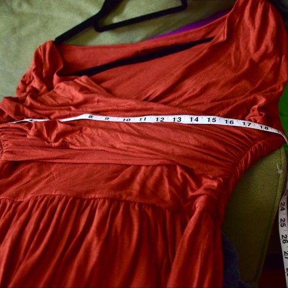 Tangerine Anthro criss-cross dress, L - Picture 3 of 5